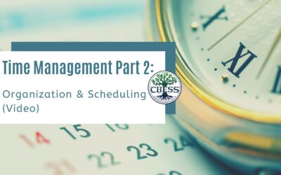 Time Management Part 2: Organization and Scheduling