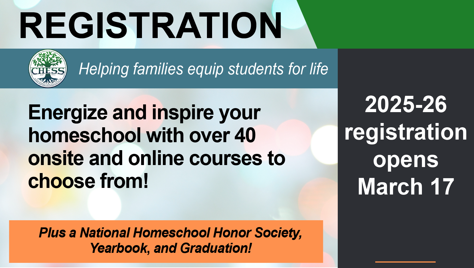 registration - energize and inspire your homeschool this year with an onsite or online course - 45+ courses to choose from | courses open to 4th to 12th grade students | meeting in person in manassas - early registration ends July 31