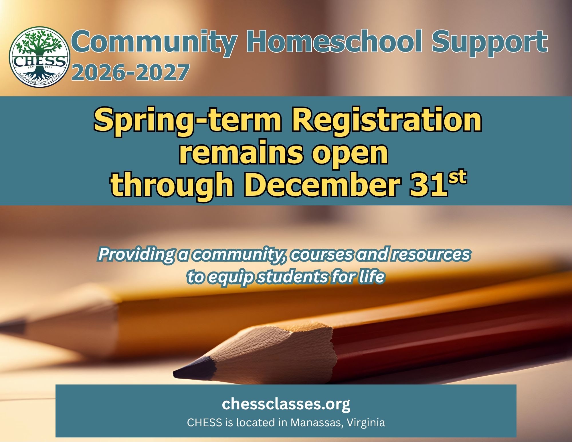 Spring 2026 Registration - Open Through December 31